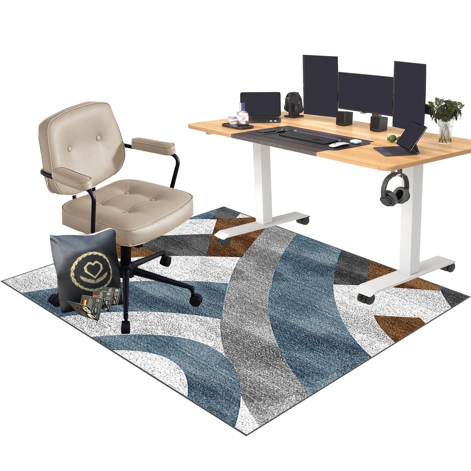 Alfombra Silla Ruedas Gaming Oficina, Alfombra Silla Escritorio, Gaming Protector de Suelo, Oficina Escritorio Gamer Alfombrilla, Alfombras para Sillas, Alfombra Suelo Gaming 200 x 300 cm