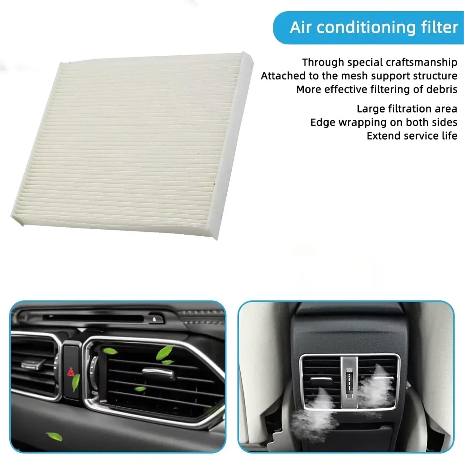 Filtro de cabina Filtro de aire compatible con Nissan Altima, Maxima, Murano, Sentra, X-Trail (00-2008), 94857, PC5530, PBC35530, CAF1792M, FP2141, CF1063, CF147. Filtro de aire(2PCS,Sentra 2000-2006)