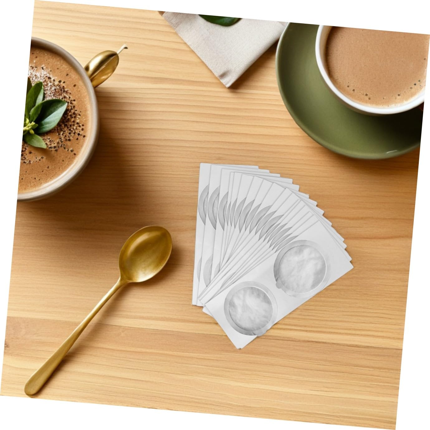 BESTonZON 250 Piezas Película De Taza De Cápsula De Café Láminas De Café Tapas De Sello De Espresso Cápsulas Nespesso Vurtuo Capsulas Nspresso De Múltiples Fines Papel De Aluminio Filtrar