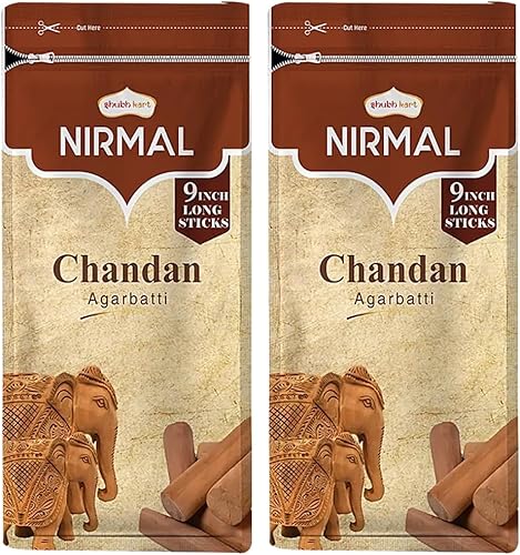 Nirmal Sándalo Premium Fragancia 200 varillas de incienso Agarbatti por Shubhkart (paquete de 2)