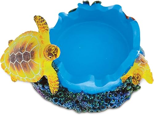 Miniatura 5 de COTA Global - Portavelas de tortugas marinas náuticas, escultura, arte intrincado, figura de resina, decoración temática de océano y vida marina,