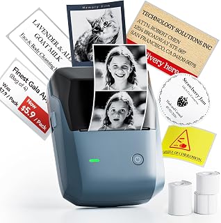 NIIMBOT B1 Pro Label Maker, 300DPI HD Label Printer with 3 Roll Label, Blue | Red&Black Dual-Color Label Printer for Stores, Small Business
