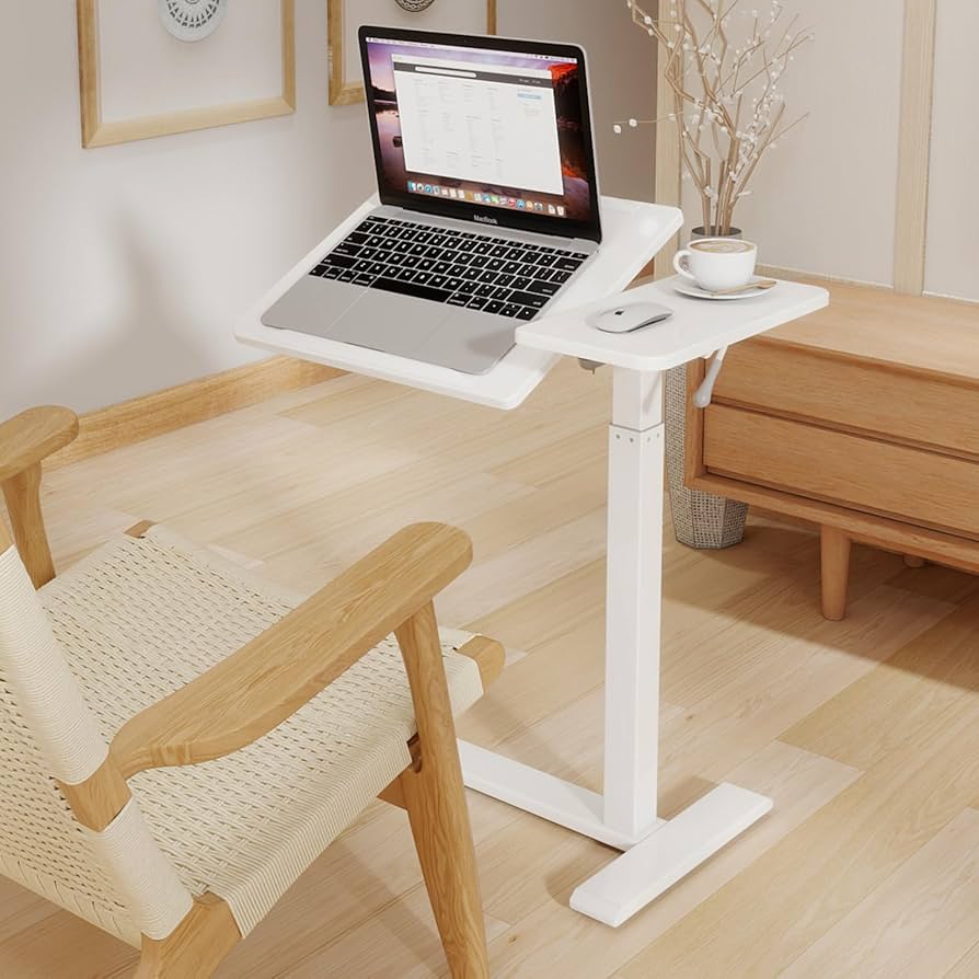 PUNCIA 昇降式 サイドテーブル キャスター付き 　耐荷重22kg Amazon.co.jp: PUNCIA 昇降式 サイドテーブル キャスター付き 幅