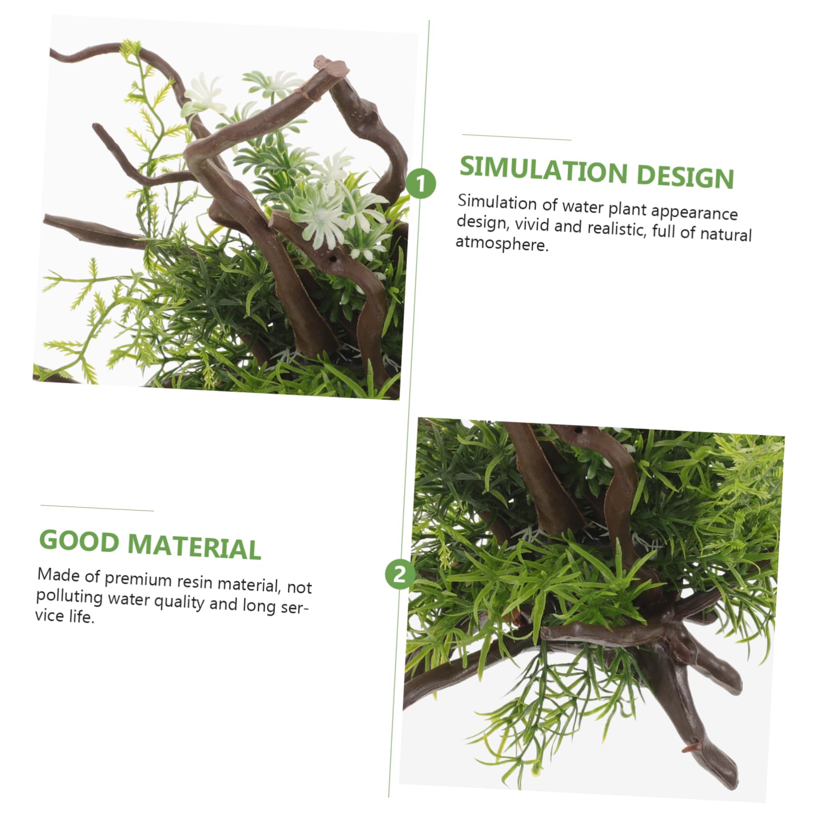 Happyyami Planta Artificial para Acuario Decorativa De Adorno De Paisaje Acuático Decoración De Pecera Lifelike para Crear Lifelike Acuarios y Tanques De Reptiles