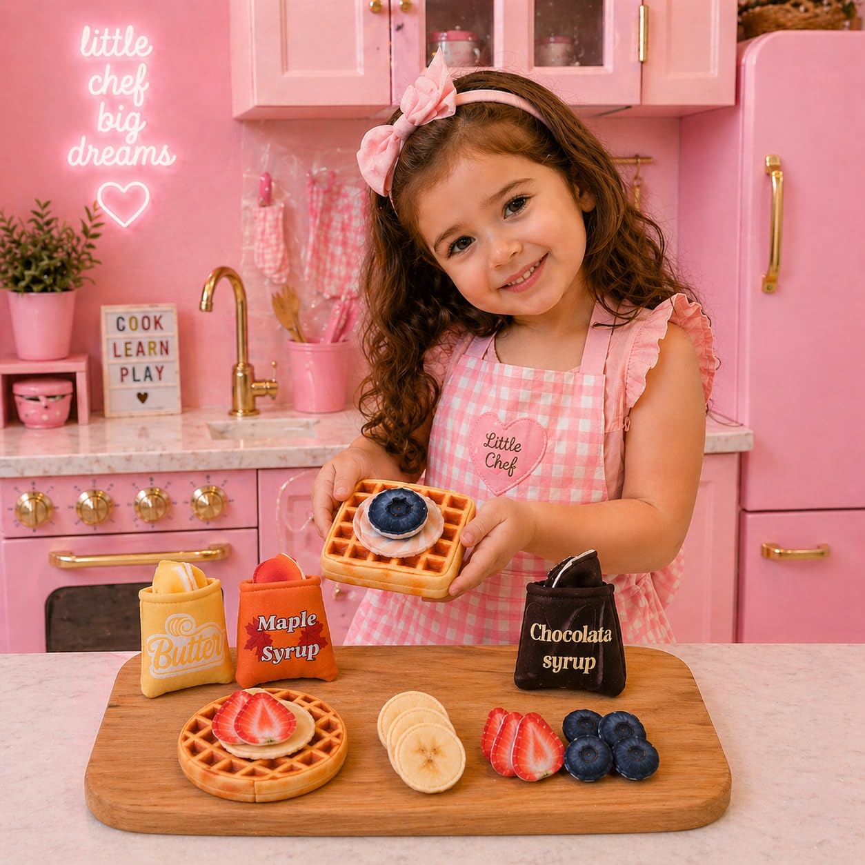 The Small Wonderland -Waffle Play Set for Kids | Pretend Kitchen Food Toy | Role Play Cooking Set for Toddlers 2
