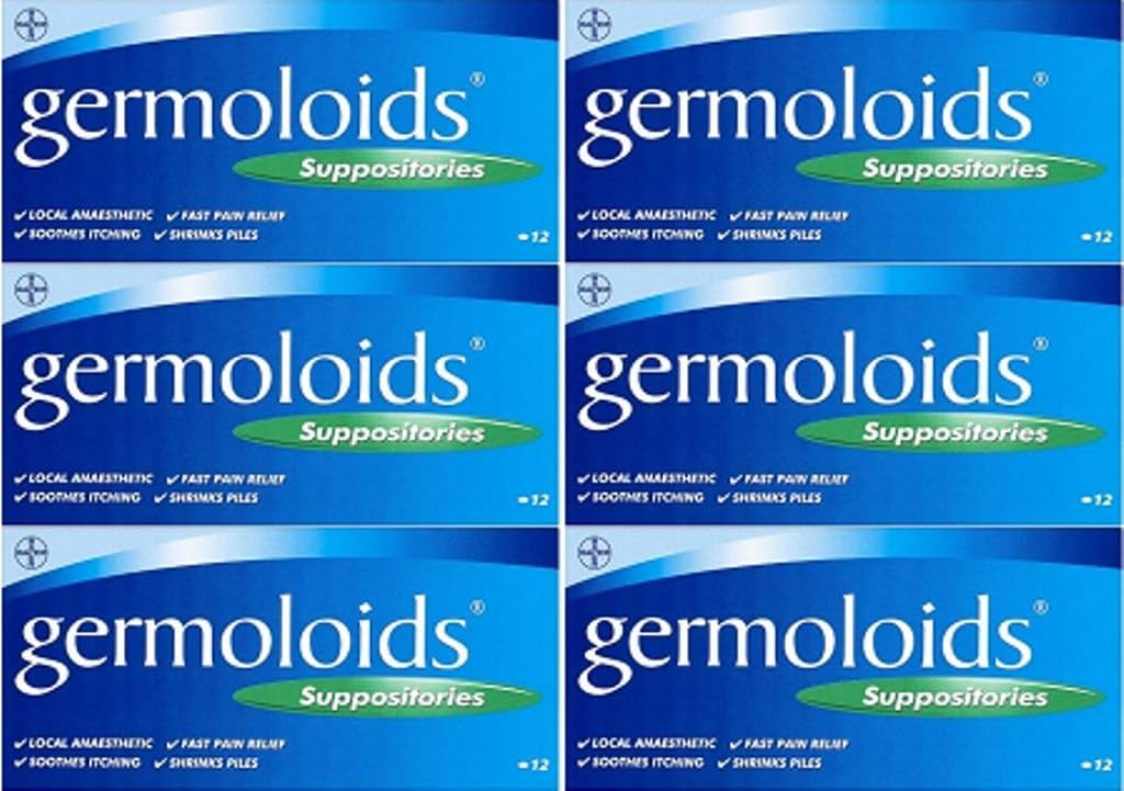 Germoloids 12 Suppositories x 6 Packs
