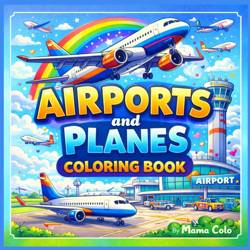 Airport and Planes Coloring Book: Airport and Planes Coloring Book – Detailed Aircraft, Busy Airports, and Aviation Scenes for Relaxation and Creativity