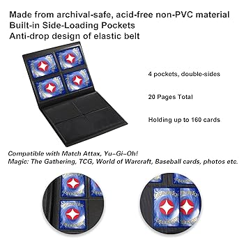 Amazon.com: GEAoffice Card Binder - 4 Pocket Trading Card