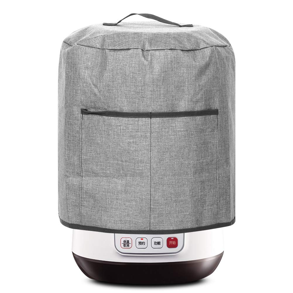 HAOHIZE Air Fryer Dust Cover, Round Pressure Cooker Waterproof Insulated Protective Cover Bag with Pocket and Handle for Electric Pressure Cooker Air Fryer Rice Cooker Steamer (38x38.7cm/15x15.2in)