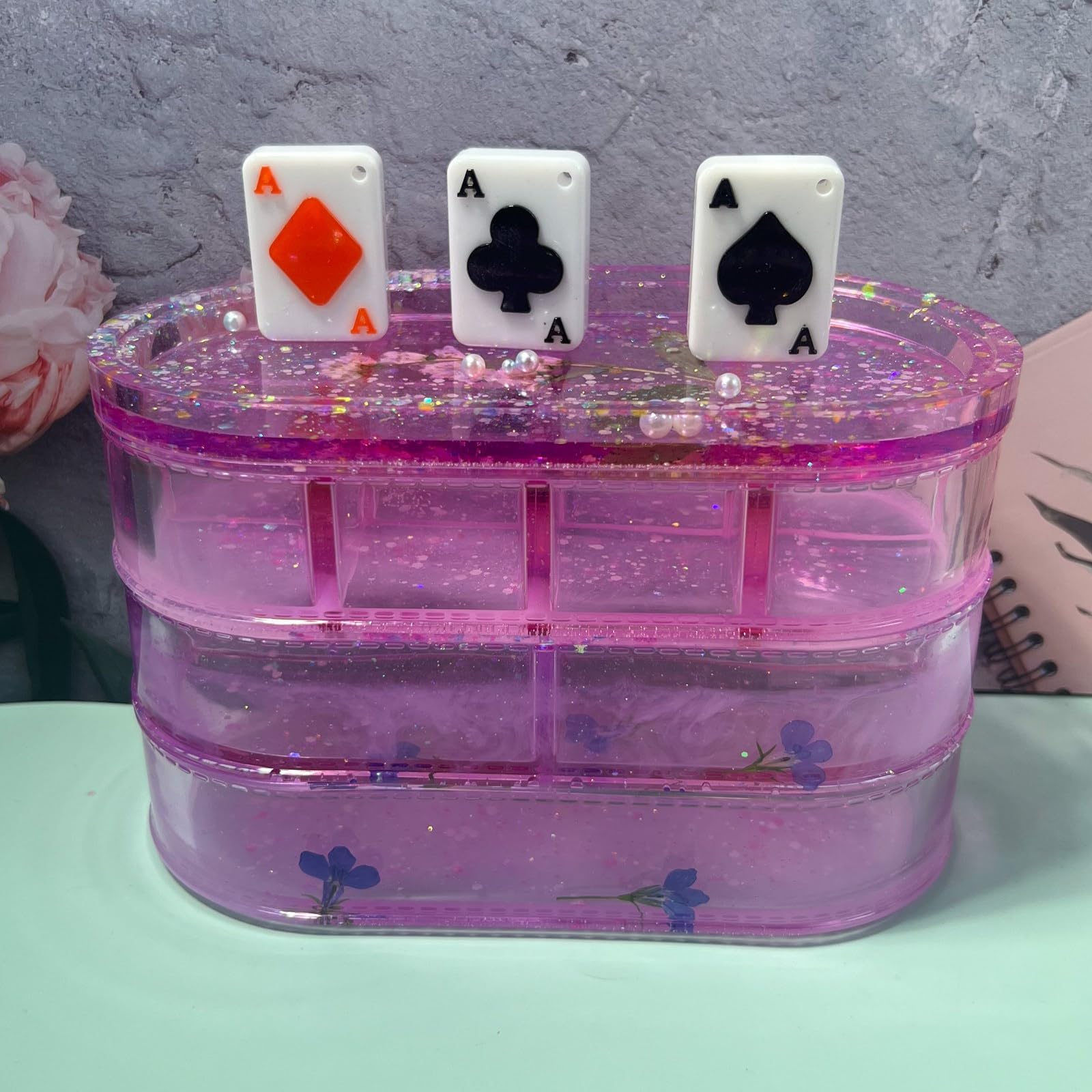 Stampo in resina epossidica a 3 strati per scatola di gioielli stampi per rossetto stampi in silicone per amanti del mestiere stampi in cristallo per resina epossidica