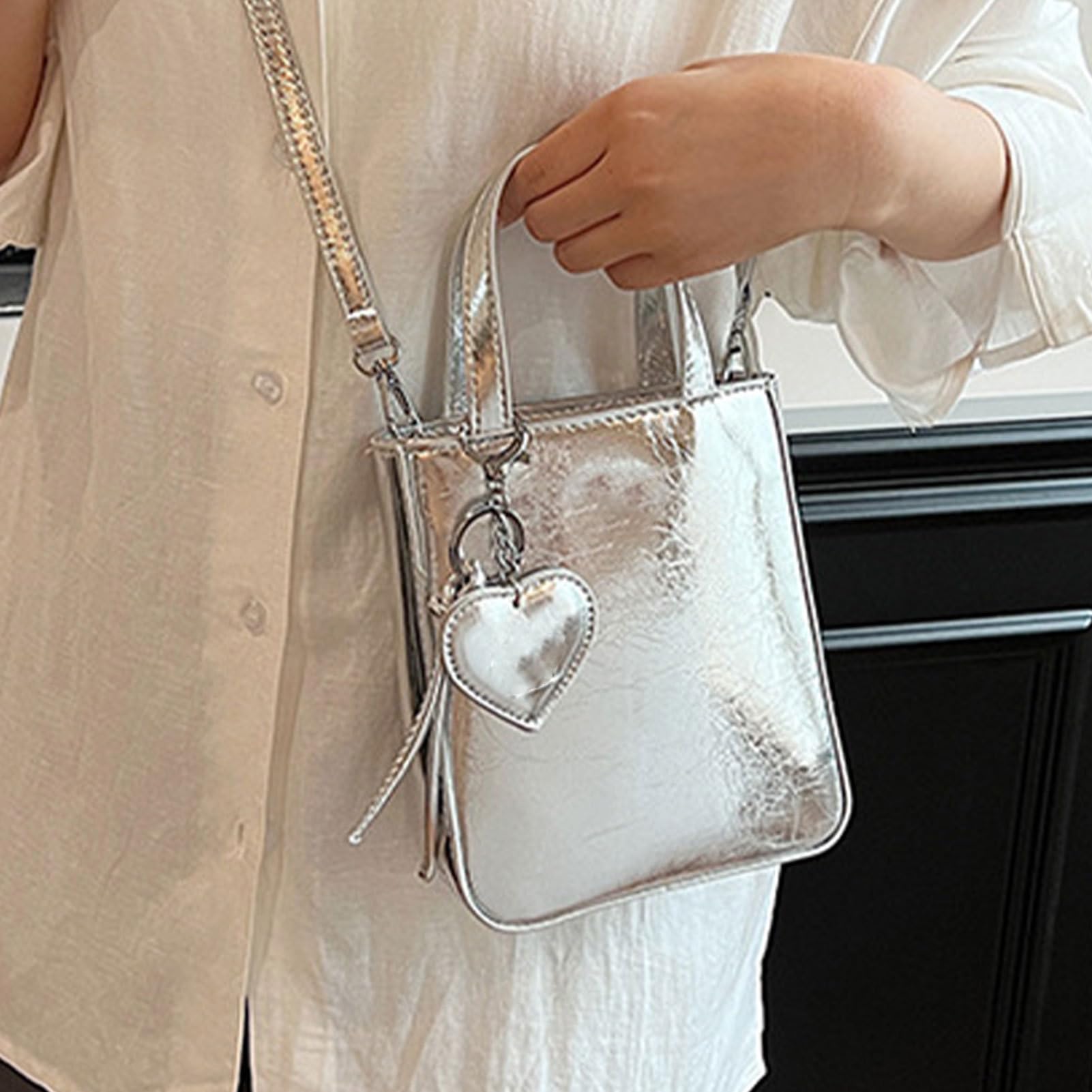 Eimertasche, Einkaufstasche für Damen | PU Eimer Handtaschen Klein Handtasche | Arbeitstasche für Frauen, Hobo Taschen Umhängetasche, lässige Tote Bag für