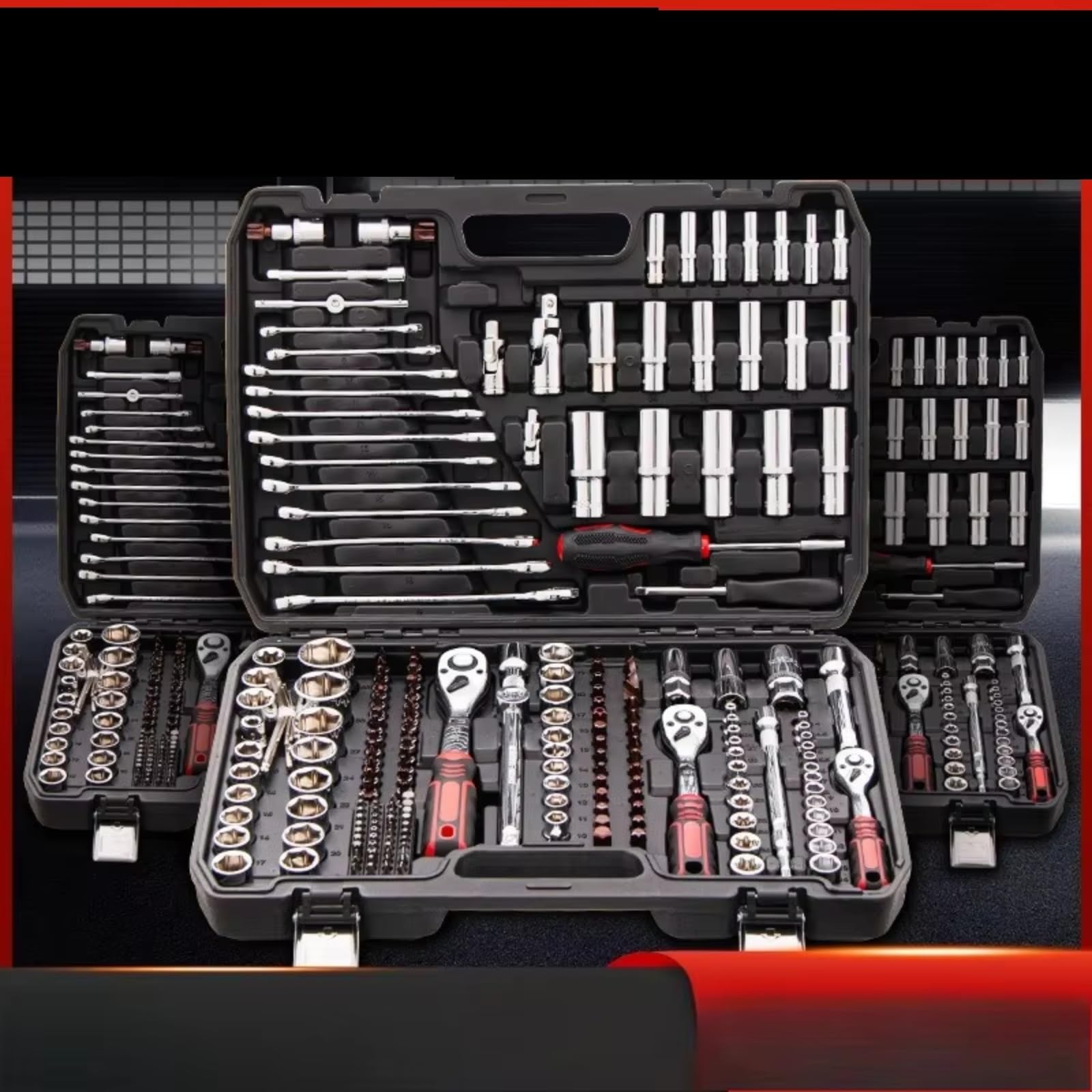 Set attrezzi da meccanico Set Di Strumenti Di Riparazione Automatica Da 216 Pezzi Kit Di Prese Per Chiave A Cricchetto Kit Di Strumenti Per La Manutenzione Dell'auto Con Utensili Manuali