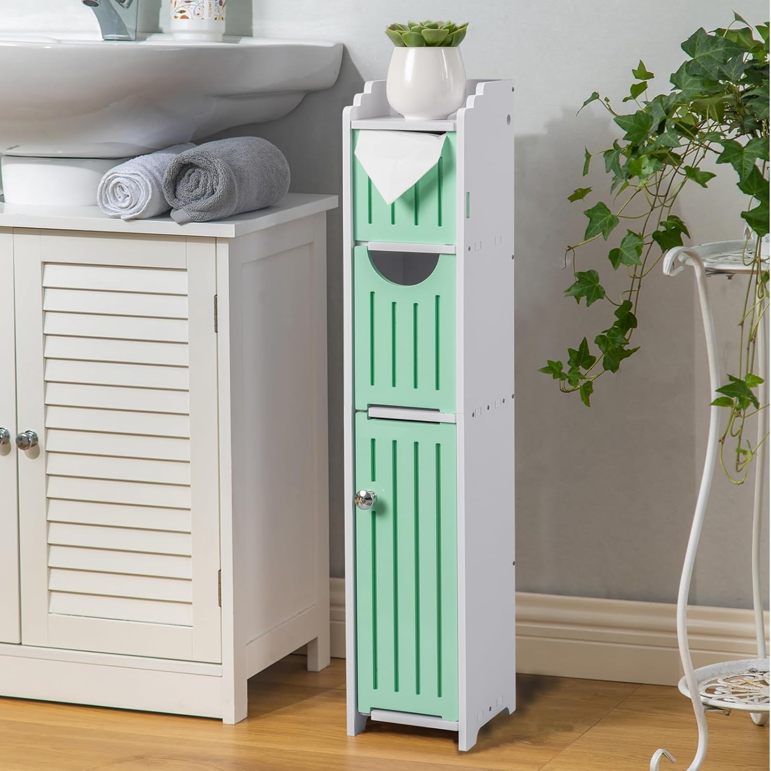 AOJEZOR Bathroom Storage Cabinet: Small Bathroom Storage Cabinet for ...