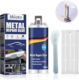 Metal Repair Paste, AB Glue Magic Repair Glue, Metal Glue Weld, Metal Repair Glue, Magic Metal Mending Agent, Industrial Heat Resistance Cold Super Glue for Metal, Heat Resistant Glue-50g*2