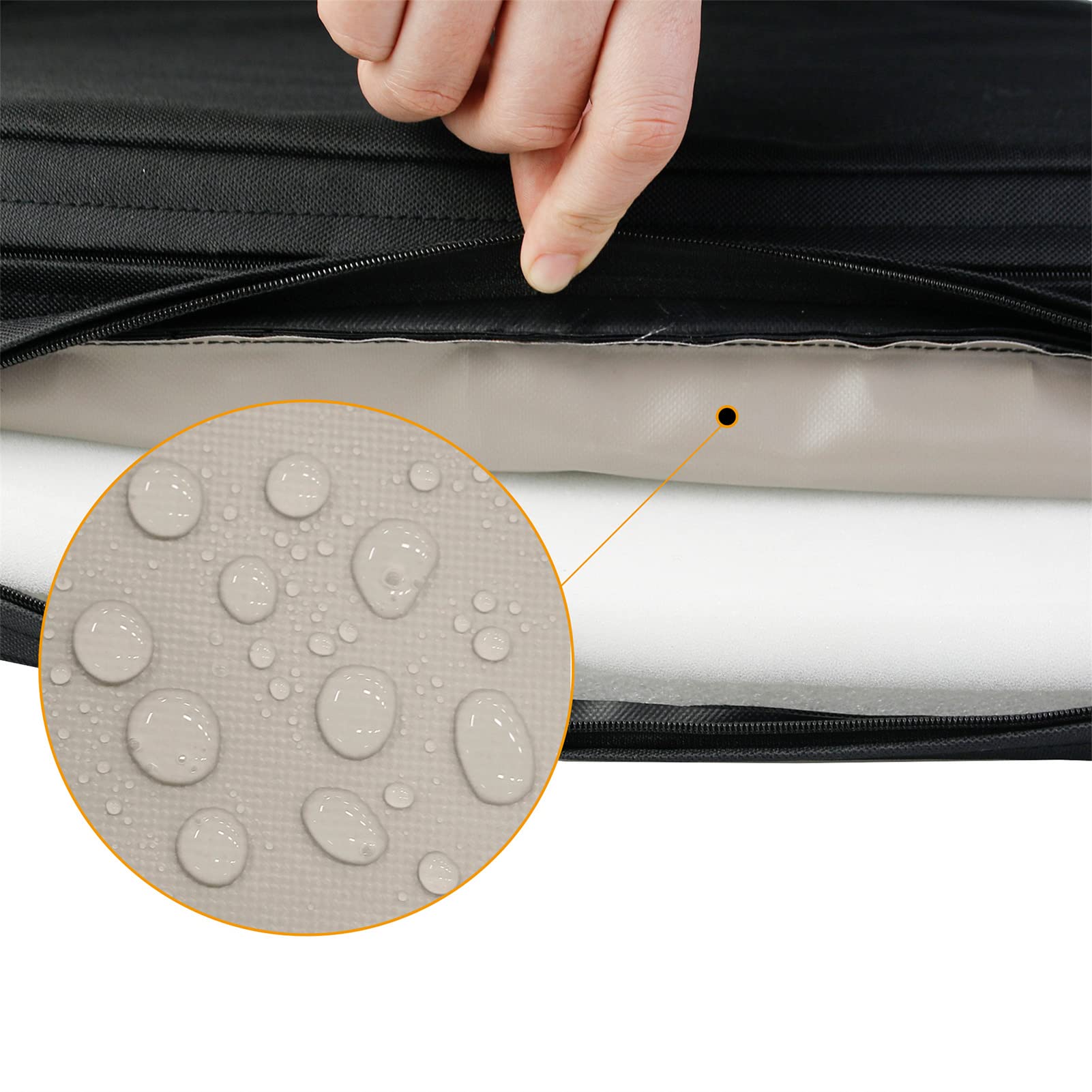 Fockety Klappstuhl Kissen, Oxford Cloth Lightweight Stadium Sitzkissen mit Aufbewahrungstasche, Griff, Schwamm, Portable Boot Kanu Kajak Sitz für Sportveranstaltungen Reisen Wandern Angeln