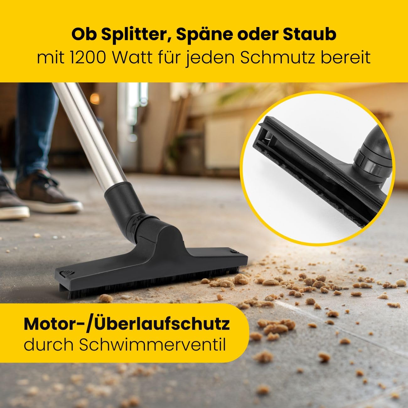 Clatronic® Nass Trockensauger | mit Gebläse- und Shampoofunktion | 1200W | Tank 20L | perfekt für Auto, Teppich, Sofa und Böden | inkl. Zubehör | Nasssauger | Nass- & Trockensauger | BSS 1309