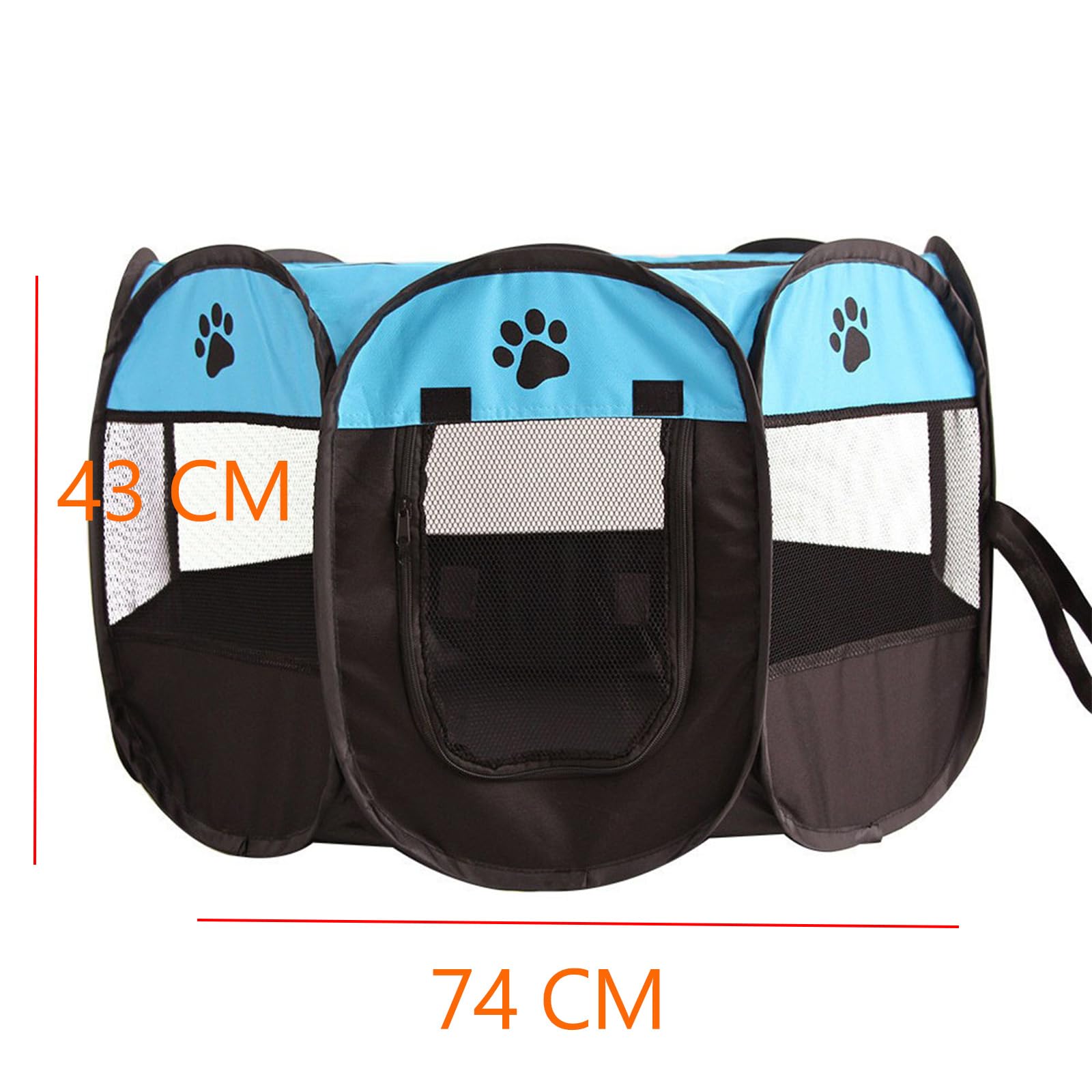 Recinto per cuccioli 74x74x43 cm – Recinto pieghevole per cani e gatti – Recinto per conigli e per porcellini d'India – Recinto sicuro per piccoli animali per interni ed esterni