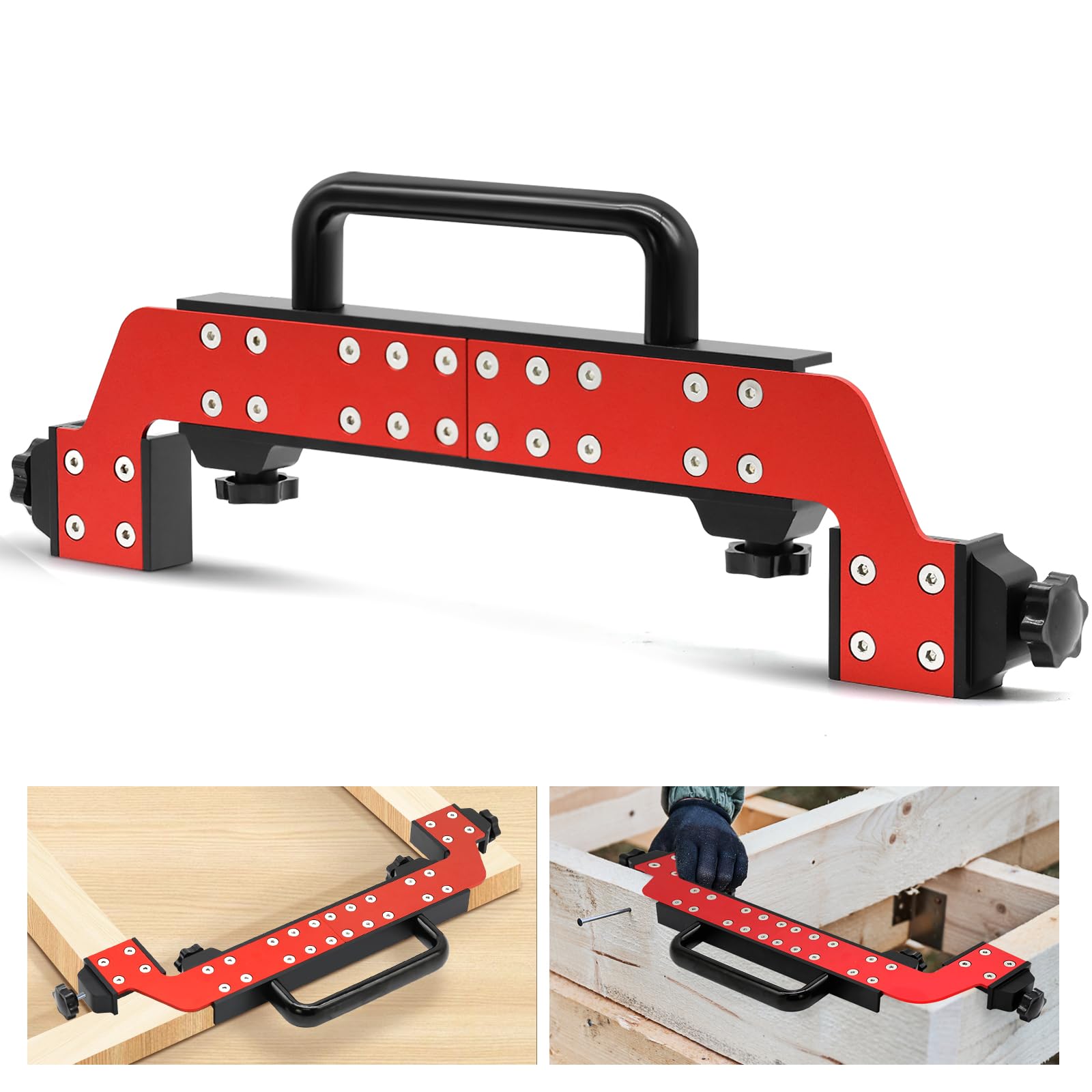 9 in 1 Framing Tools, 16" to 24" Adjustable Framing Jig Stud Layout Tool, Aluminum On-Center Precision Wall Stud Framing Measurement