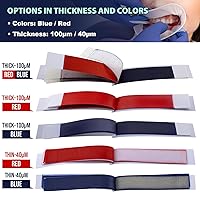 Vista 8 de 180 hojas de papel articulado dental Papel articulado de mordida micrónica de doble cara para ajuste oclusal, color azul grueso