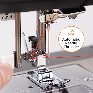 FEIYUE FYe390 Sewing Machine, Energy Saving Servo Motor | Heavy Duty & Portable, 23 Built-in Stitches, Multiple Needle Positions, 3 Bobbins & 5 Included Sewing Feet