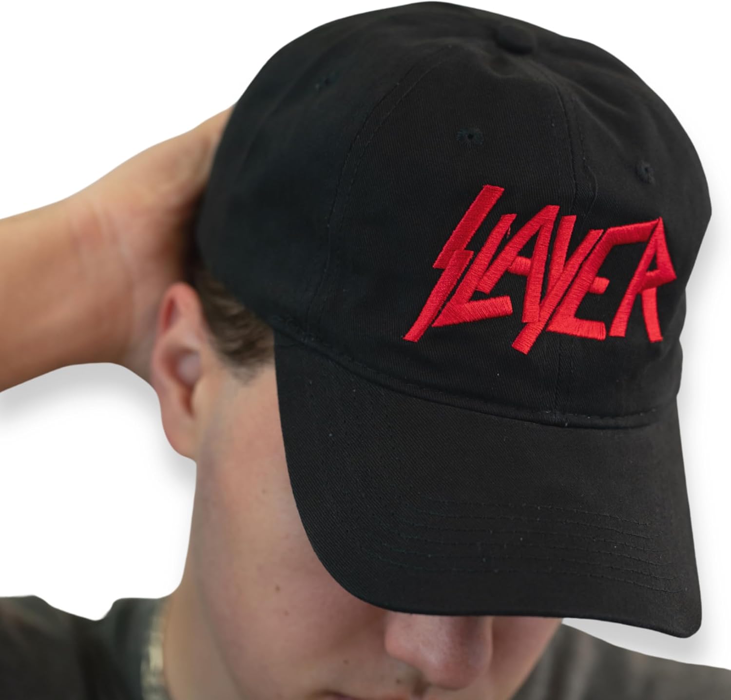 2Bhip Slayer Red Logo Dad Baseball Cap Hats for Men Thrash Metal Knitted Hat - Black, One Size