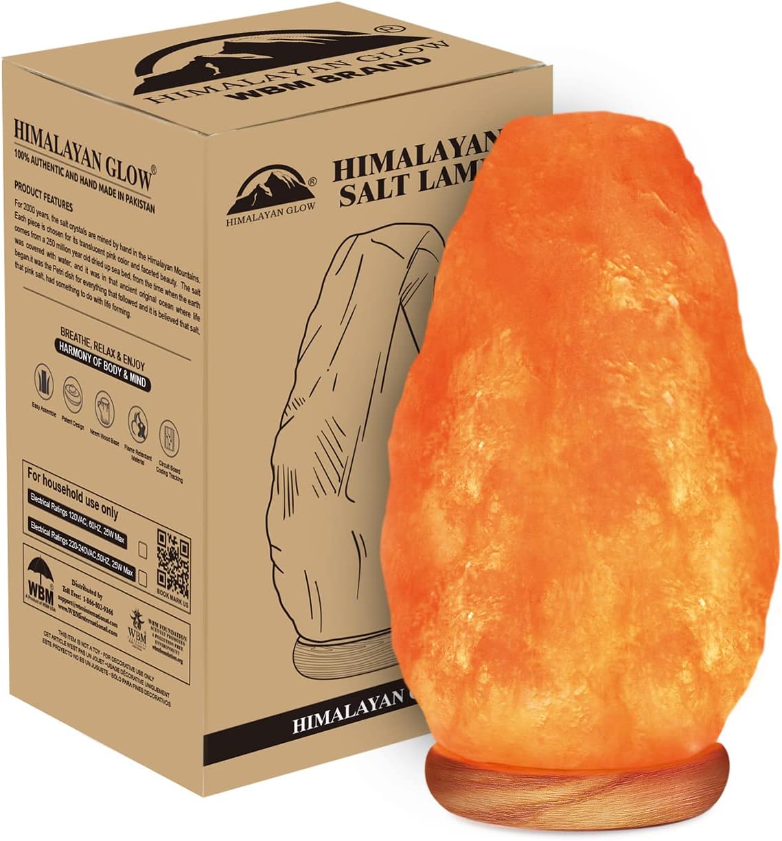 Salt Lamp with Dimmer Switch 5-7 lbs