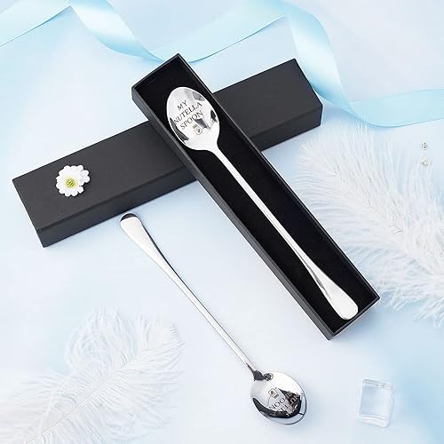 Miniatura 8 de GLOBLELAND 2 cucharas Still Having Coffee Together con grabado, cuchara de café de acero inoxidable grabada, divertido regalo para los amantes del