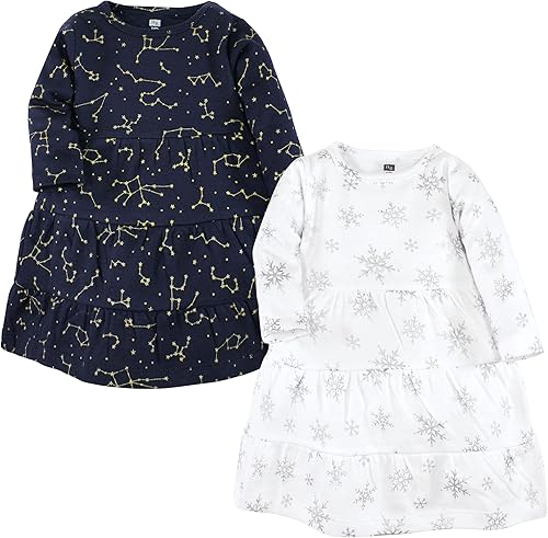 Hudson Baby Vestidos de algodón para bebés y niñas