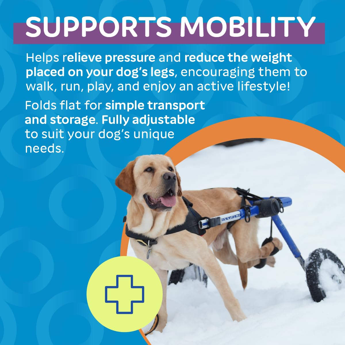 Amazon | ウォーキン・ホイールズ 犬用車椅子 MLサイズ ブルー