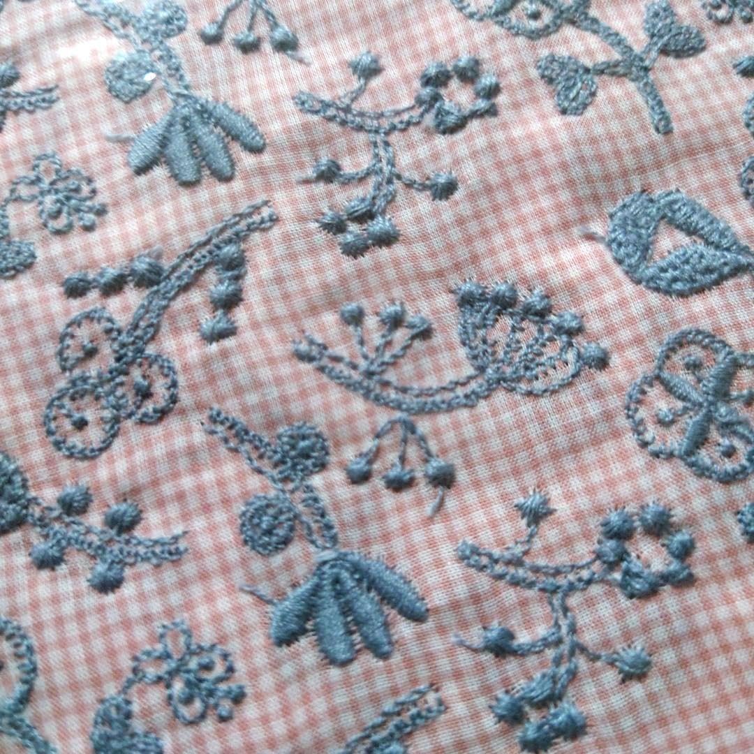 刺繍図案3 ミナペルホネン  ハンドメイド　チェックアンドストライプ 刺繍図案3 ミナペルホネン ハンドメイド チェックアンド