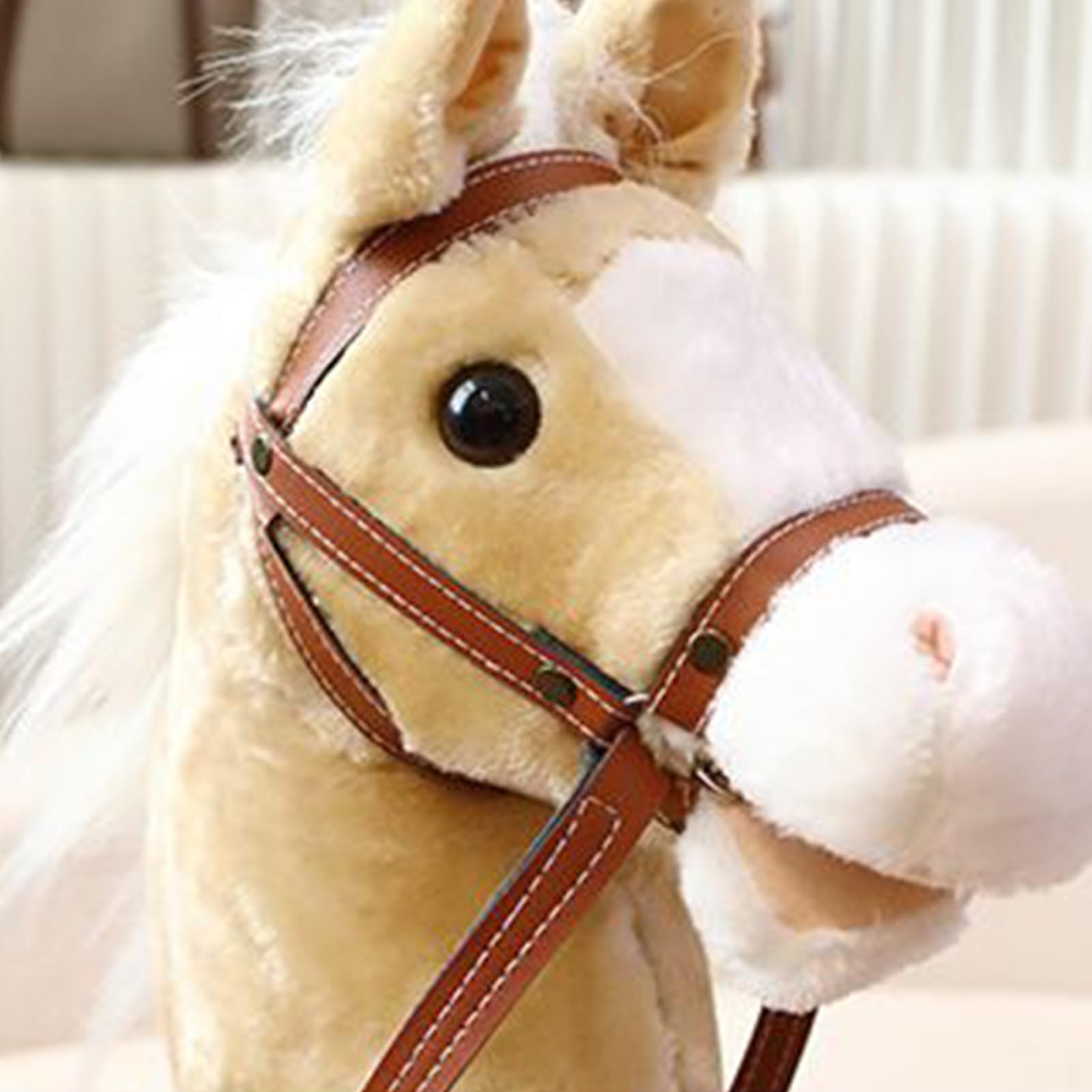 Stick Horse - Sons De Hennissement De Poteau Détachable | Poney D'équitation En Peluche, Tête D'animal De Jeu De Rôle Cowboy | Pour Les Jeux De Rôle Garçons Filles D'âge Préscolaire Anniversai