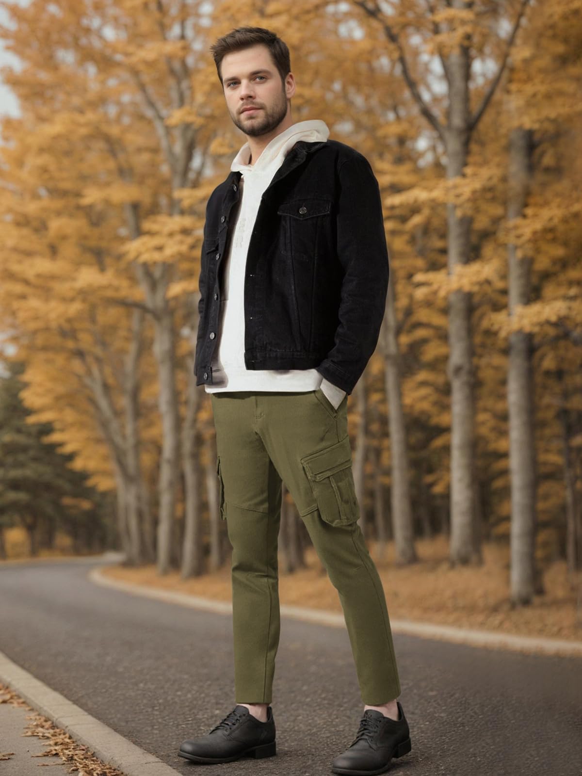 Jeans Couture Pantaloni Cargo Uomo Pantaloni da Lavoro Uomo Cargo Moto Invernali Impermeabili Uomo Pantaloni