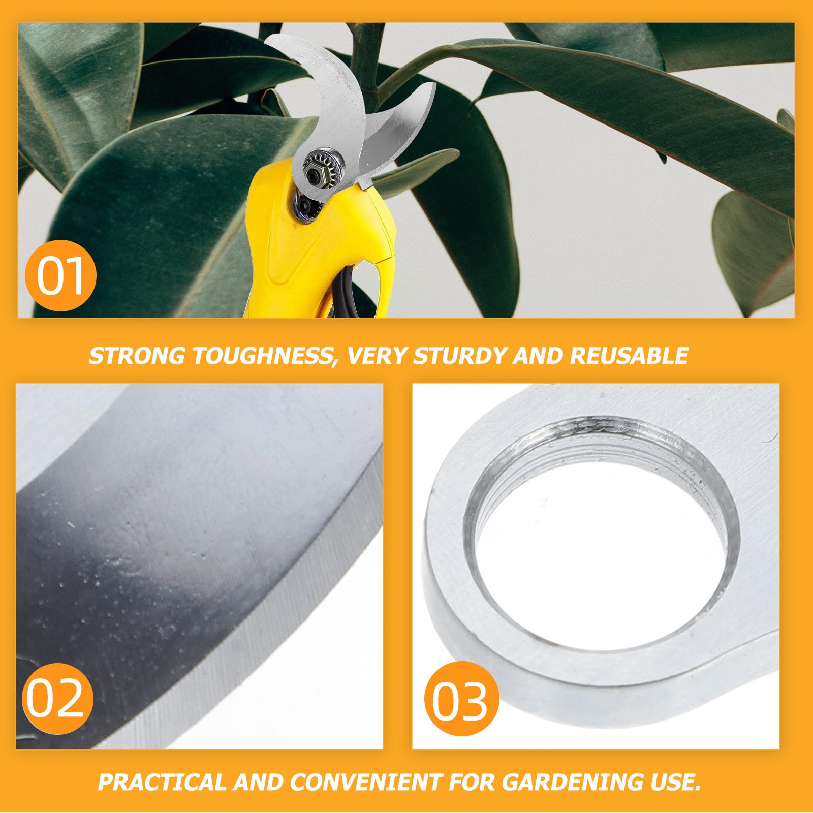 Repuestos de Cuchillas para Tijeras de Podar Eléctricas, Hojas de Acero al Carbono de 30Mm para Uso en Jardinería y Cultivo de Bonsáis