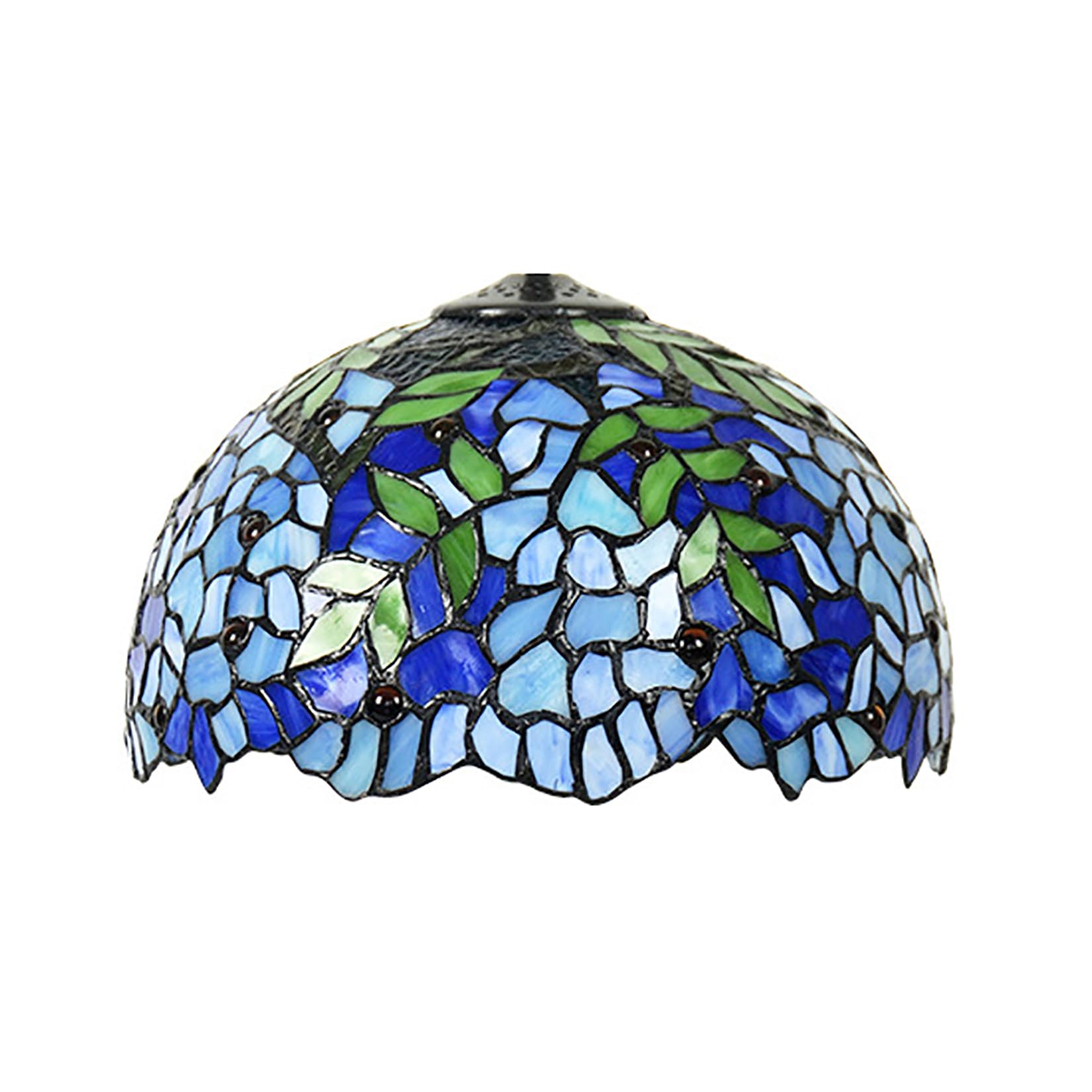 Paralume in vetro colorato glicine di ricambio per lampada da tavolo lampada da soffitto, paralume in vetro verde blu da 12 pollici per lampada da scrivania