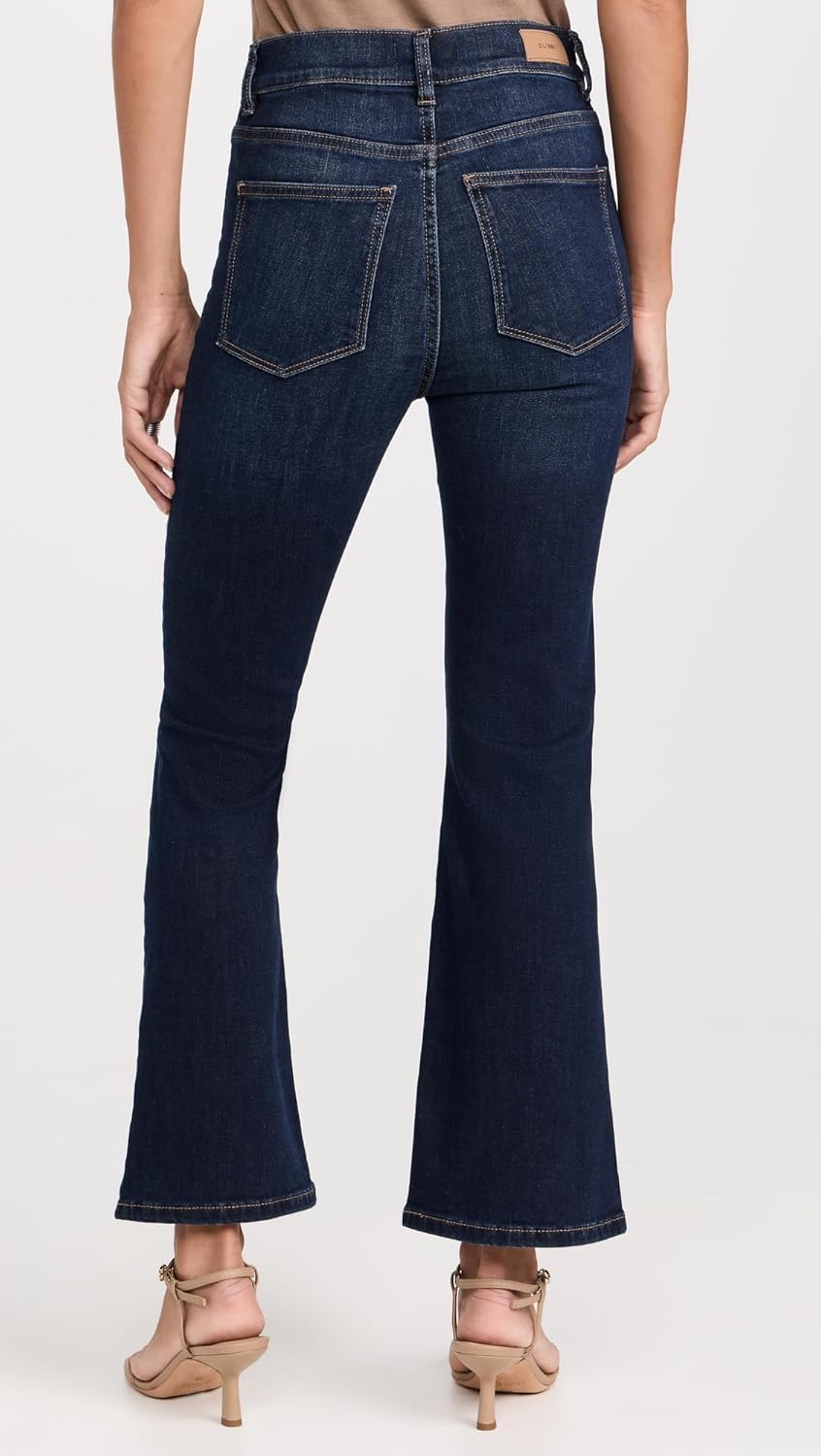 DL1961 Womens Bridget Boot High-Rise Crop Jeans in Thunderbird