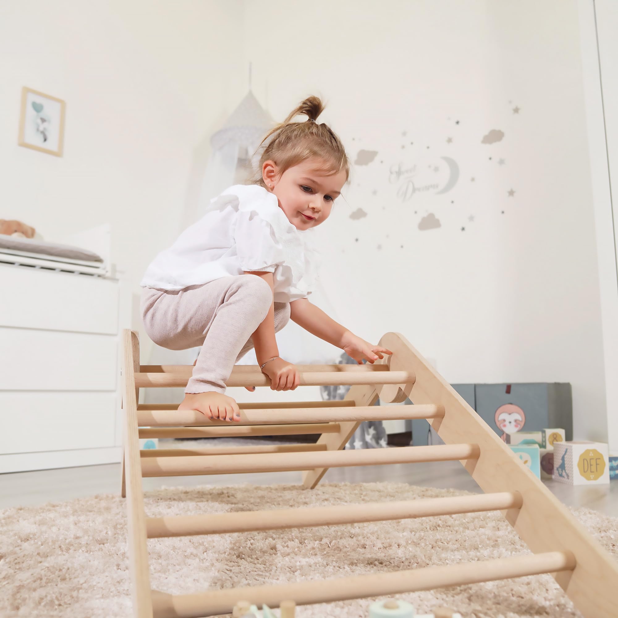 babybay Kletterdreieck Littlefoot, Natur lackiert