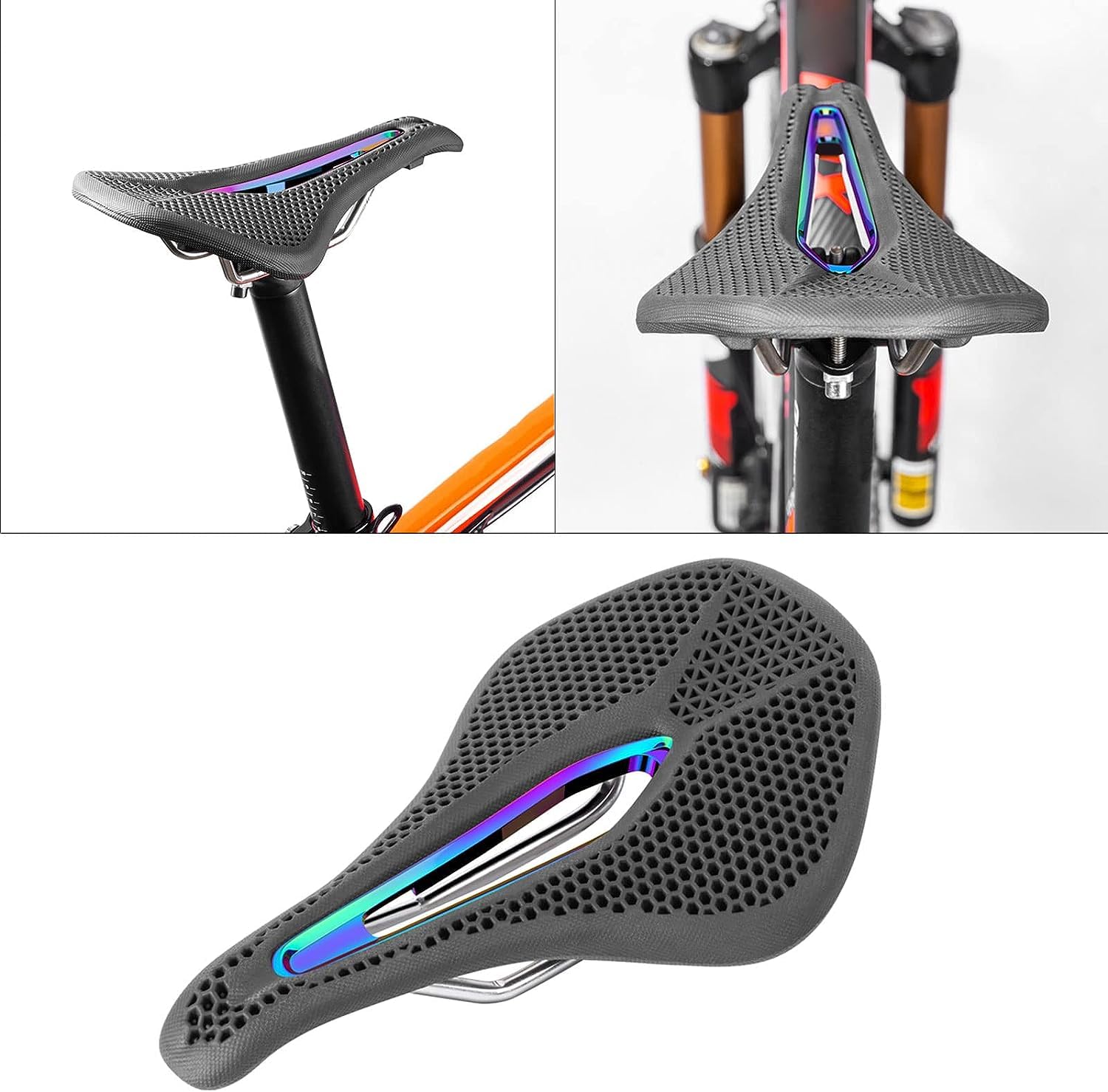 Amazon | 快適な自転車シートクッションシート Mtb 市自転車シート 3D