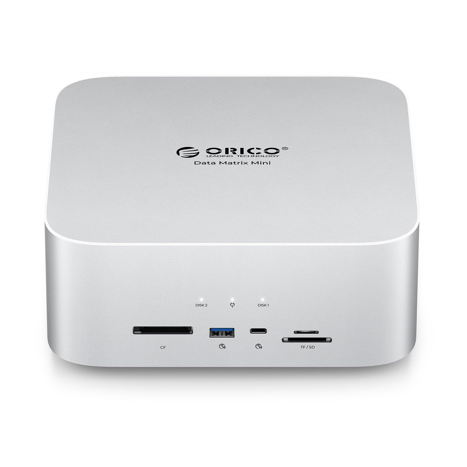 ORICO Data Matrix Mini 6TB Disco Duro Externo SSD 2TB y 4TB HDD,40Gbps USB-C Docking Station con SD/TF,CF-B,USB-C*2,USB-A*2,DP 1.4,Compatible con Mac Mini/Mac Studio (DMM13-6T)