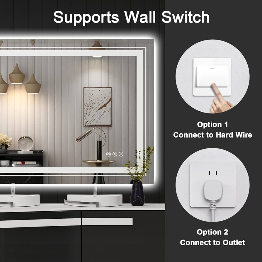 Amazon.com: Snowdool LED Bathroom Mirror, 28