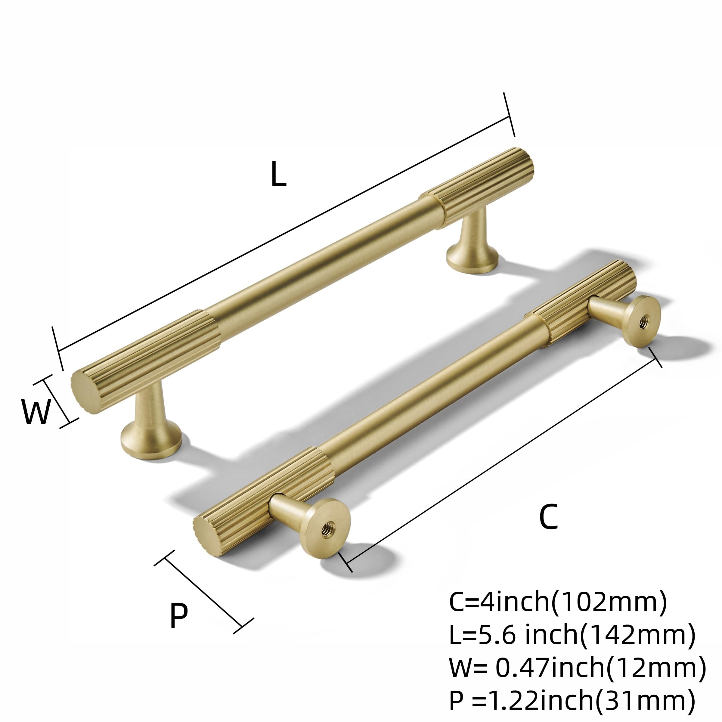 KHTUMEWARE-XB303 Brushed Gold Appliance Pulls CTC 12 in (305 mm) in Brushed Gold — KHTUMEWARE