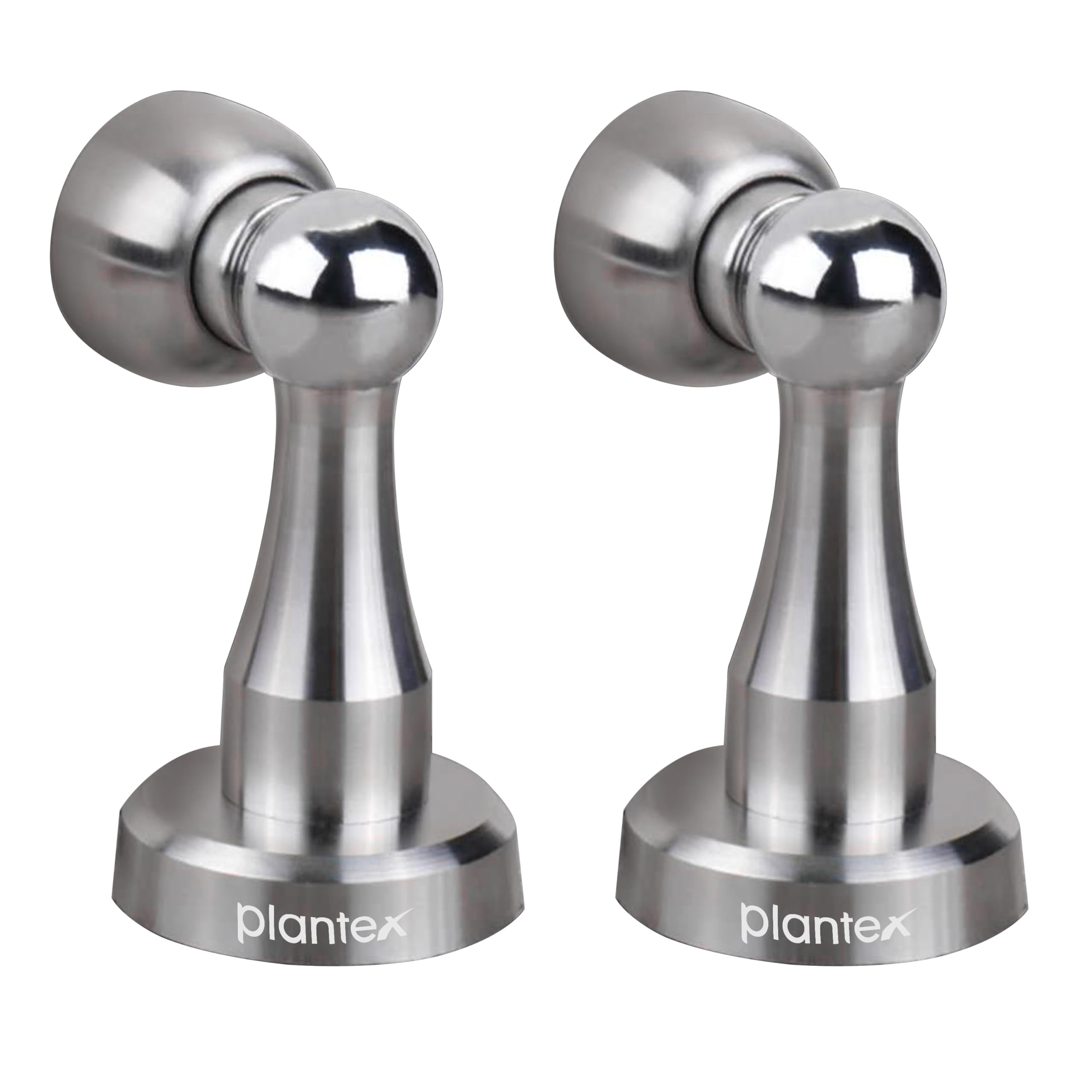 Plantex Stainless Steel 360 Degree 4 inch Door Magnetic Stopper for Home/Wall and Floor Mounted Soft-Catcher to Hold Wooden/Glass/PVC Door Stops - Pack of 2 (Matt Finish)-image-35