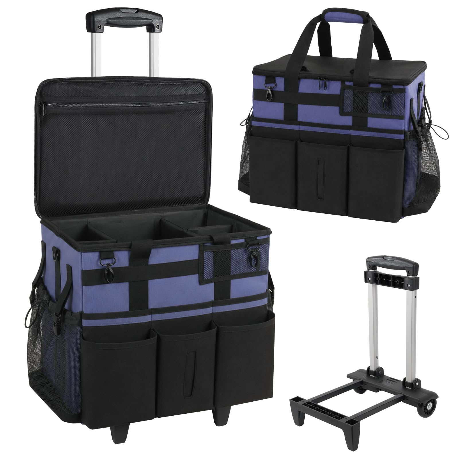 Photo 1 of SCAVATA Rolling Cleaning Caddy Bag with Detachable Trolley, Large