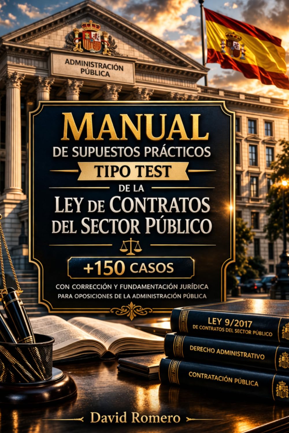 Manual de Supuestos Prácticos Tipo Test de la Ley de Contratos del Sector Público: +150 casos con corrección y fundamentación jurídica para oposiciones de la Administración Pública