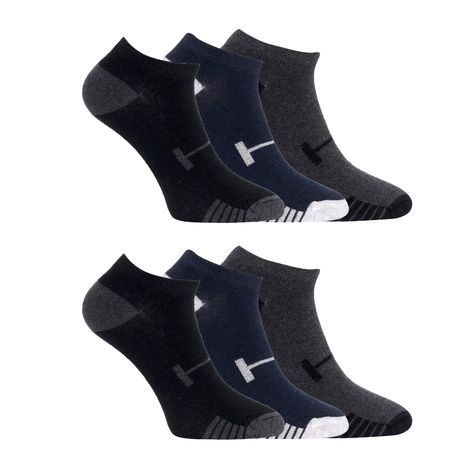 6 Pairs Self Design Cotton Ankle Length Socks for Men & Women | Combed Cotton with Soft Breathable | Suitable for all Season, Daily Use| Multicolor | Free Size | Pack of 6 Pairs-image-3