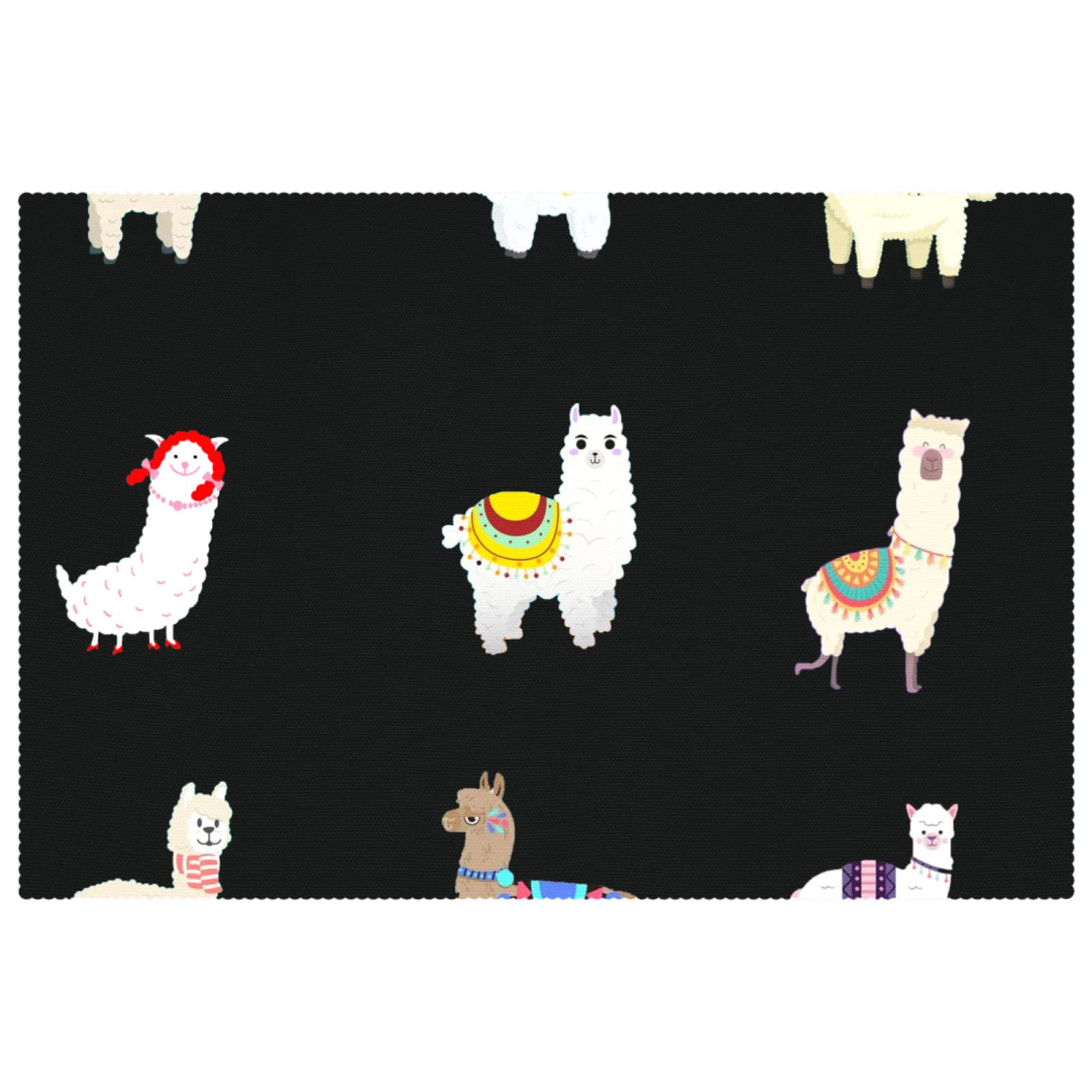 Set de table lama de dessin animé pour égayer vos repas de famille format 30x45 cm
