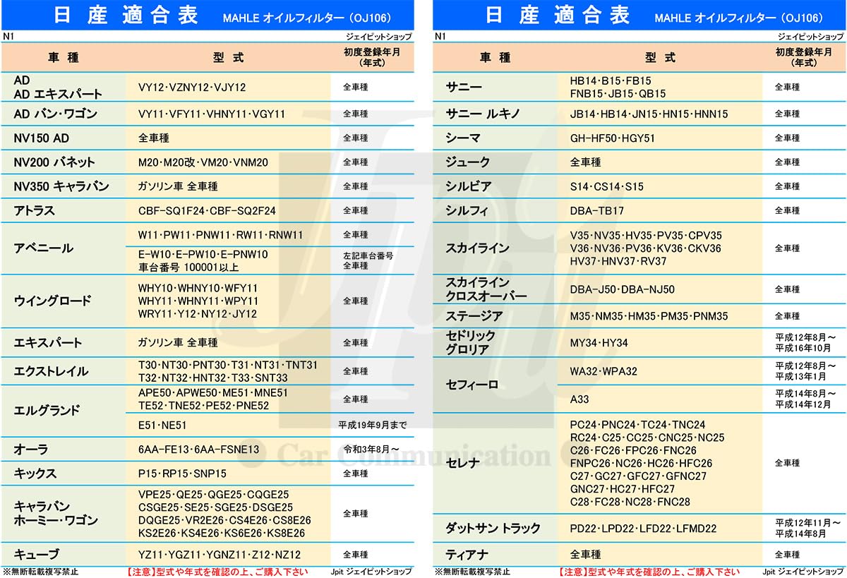 Amazon | 【オイルフィルター 2個＆パッキン2枚 セット】 日産用