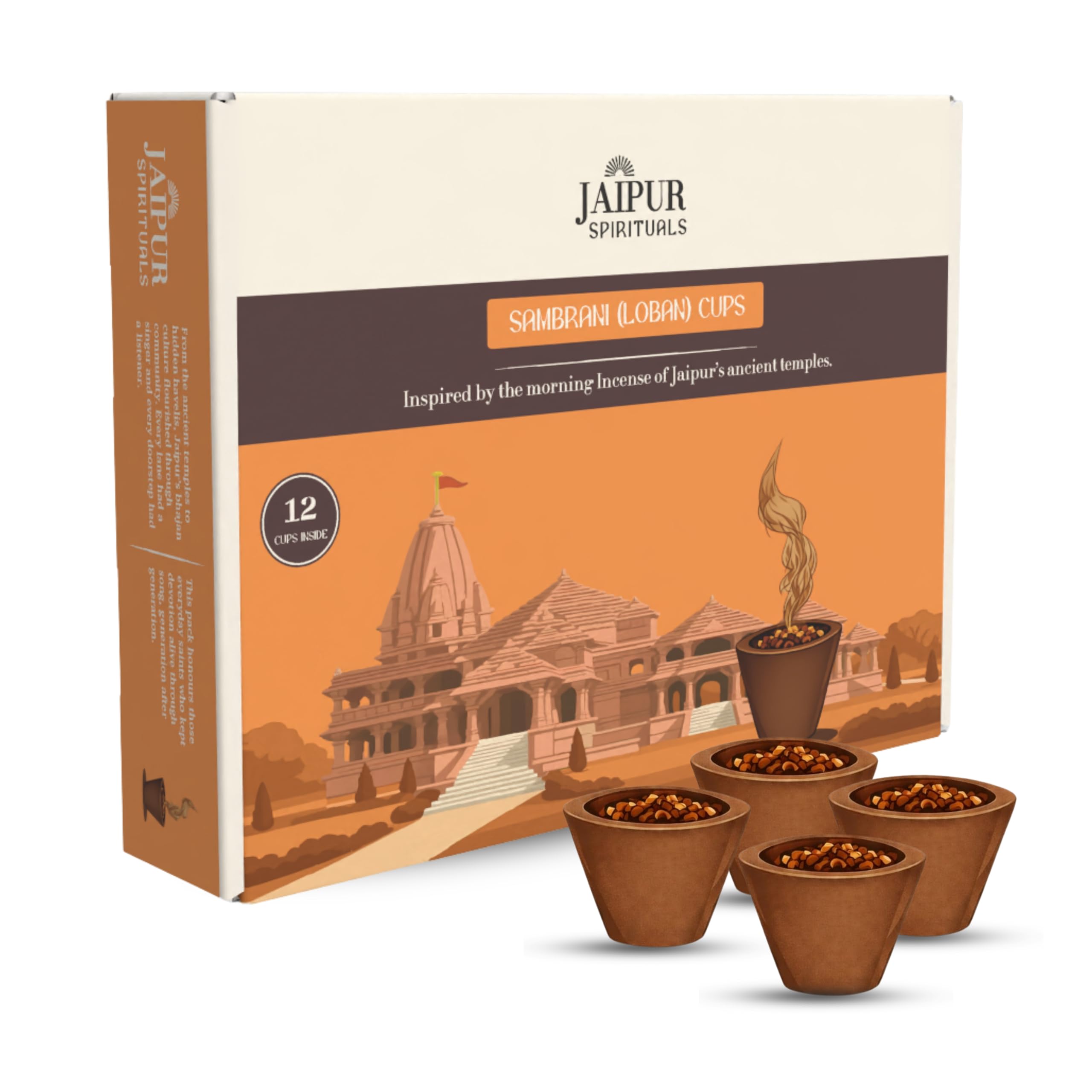 Sambrani Cups | Temple-Style Resin Dhoop Inspired by Jaipur Rituals | Deep Purifying Aroma for Puja, Meditation & Home Cleansing | Easy Light, Charcoal Free-image-42