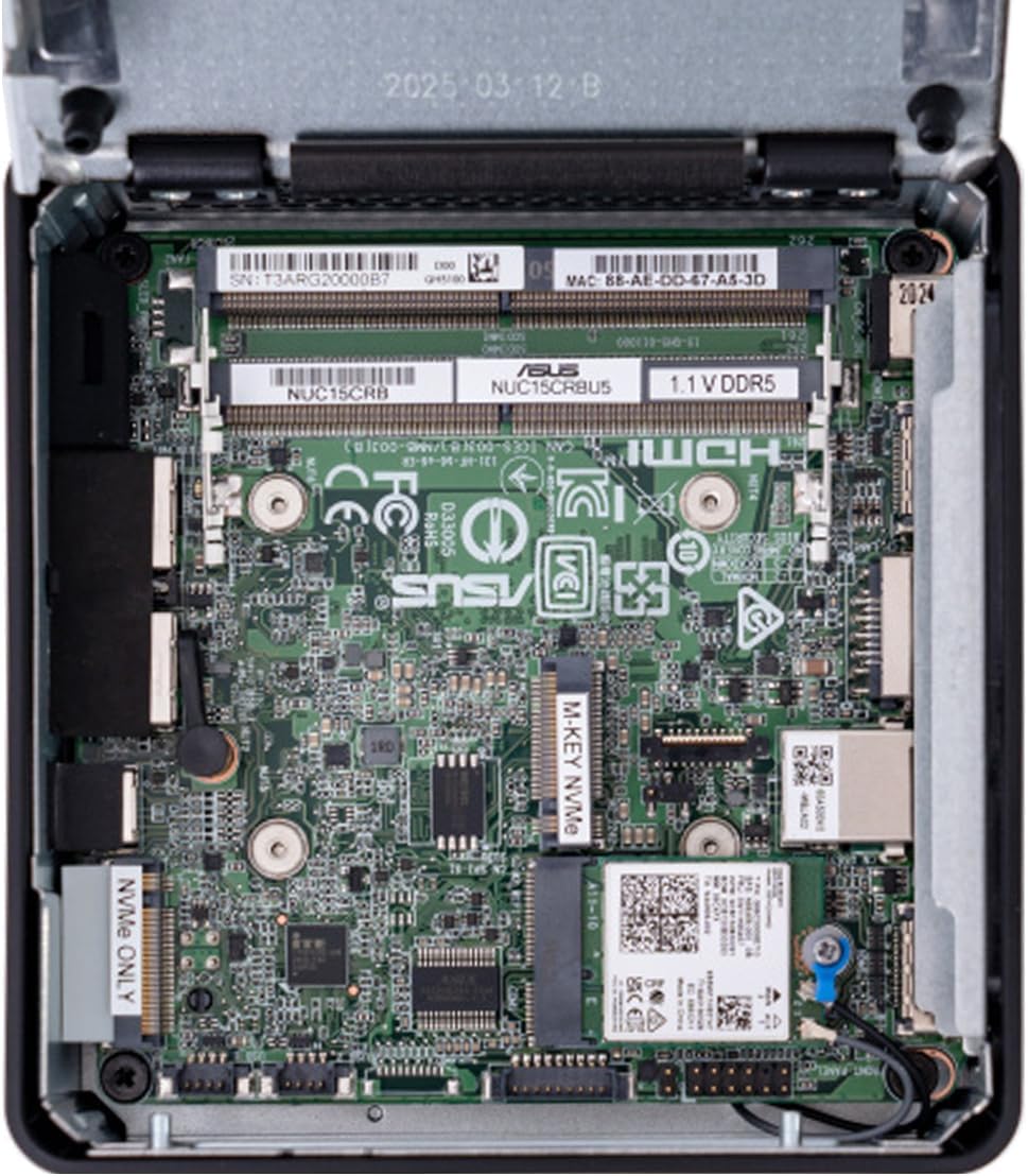 CY NGFF 2280 PCI-E5.0 4.0 M.2 M-Key NVME to Oculink SFF-8612 SFF-8611 & SSD Host Adapter with for NUC15 Pro Mini PC Computer Tall Type NUC15CRH
