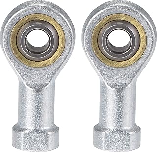 uxcell 2pcs SI6TK PHSA6 Spherical Rod End Bearing 6mm Bore Self-Lubricated Joint Bearing M6x1.0 Left Hand Female Thread Connector