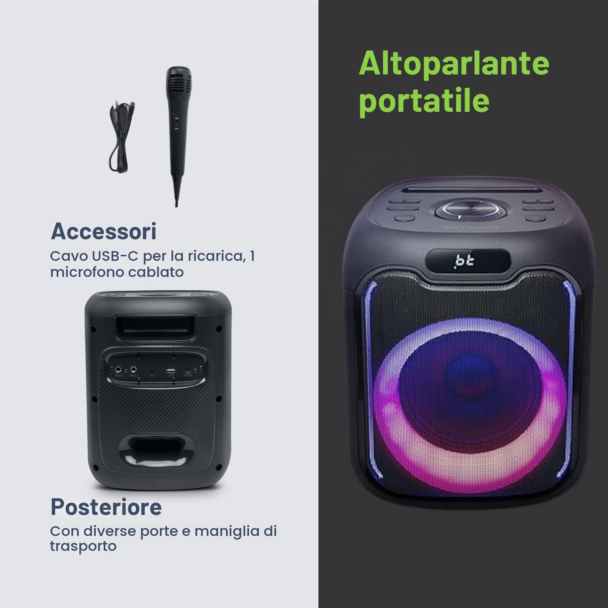 MUSE Altoparlante portatile M-1803 DJ